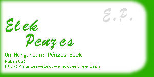 elek penzes business card